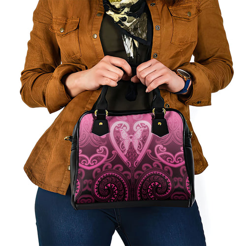 Aotearoa Breast Cancer Shoulder Handbag Maori Tribal Pattern