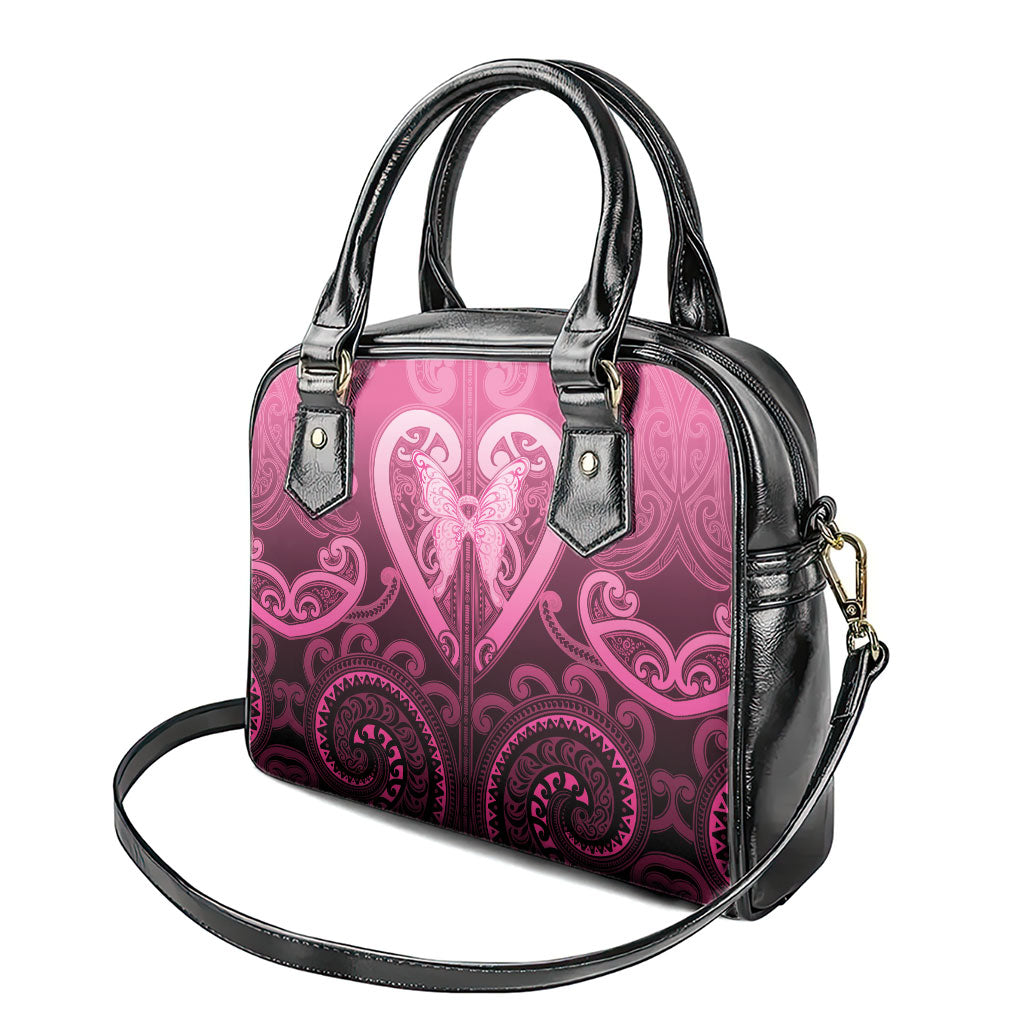 Aotearoa Breast Cancer Shoulder Handbag Maori Tribal Pattern