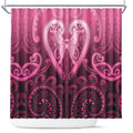Aotearoa Breast Cancer Shower Curtain Maori Tribal Pattern