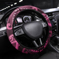 Aotearoa Breast Cancer Steering Wheel Cover Maori Tribal Pattern