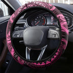 Aotearoa Breast Cancer Steering Wheel Cover Maori Tribal Pattern