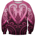 Aotearoa Breast Cancer Sweatshirt Maori Tribal Pattern