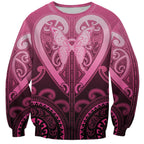 Aotearoa Breast Cancer Sweatshirt Maori Tribal Pattern