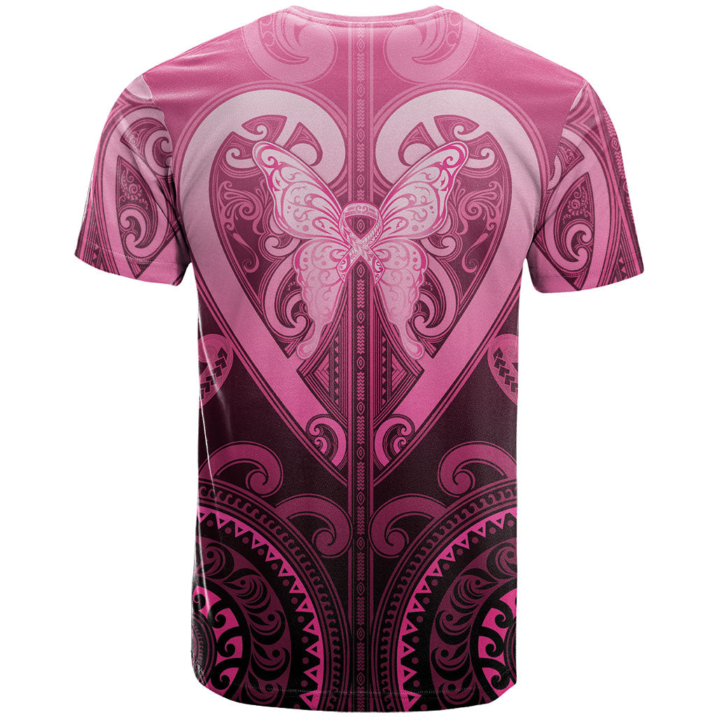 Aotearoa Breast Cancer T Shirt Maori Tribal Pattern