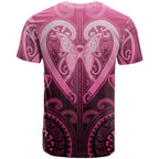 Aotearoa Breast Cancer T Shirt Maori Tribal Pattern