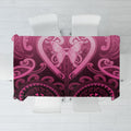 Aotearoa Breast Cancer Tablecloth Maori Tribal Pattern