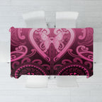 Aotearoa Breast Cancer Tablecloth Maori Tribal Pattern