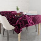 Aotearoa Breast Cancer Tablecloth Maori Tribal Pattern