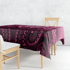 Aotearoa Breast Cancer Tablecloth Maori Tribal Pattern