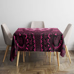 Aotearoa Breast Cancer Tablecloth Maori Tribal Pattern