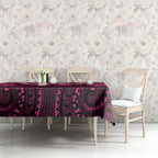 Aotearoa Breast Cancer Tablecloth Maori Tribal Pattern