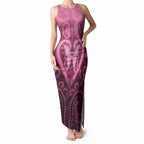 Aotearoa Breast Cancer Tank Maxi Dress Maori Tribal Pattern