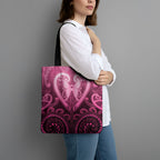 Aotearoa Breast Cancer Tote Bag Maori Tribal Pattern
