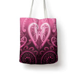 Aotearoa Breast Cancer Tote Bag Maori Tribal Pattern
