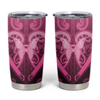 Aotearoa Breast Cancer Tumbler Cup Maori Tribal Pattern