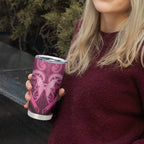 Aotearoa Breast Cancer Tumbler Cup Maori Tribal Pattern