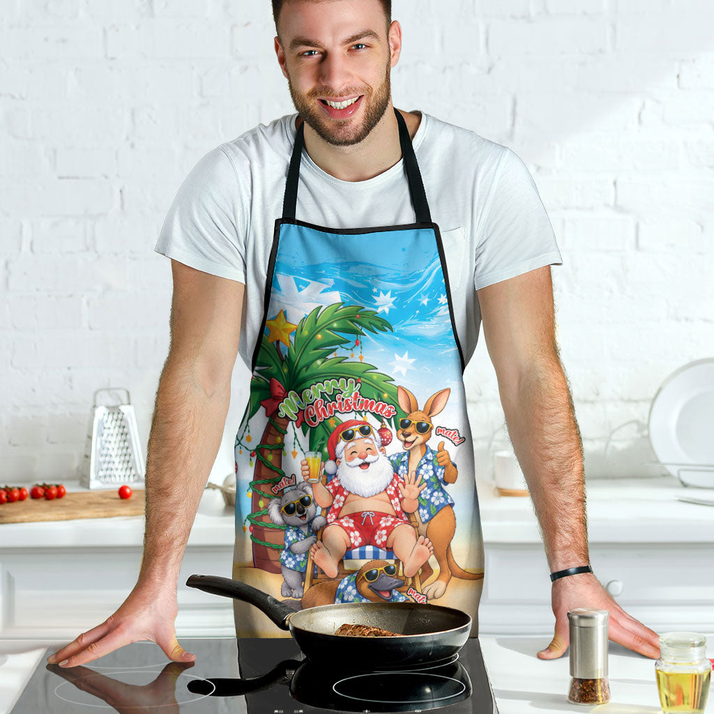 Aussie Christmas Apron Santa Summer Vibes