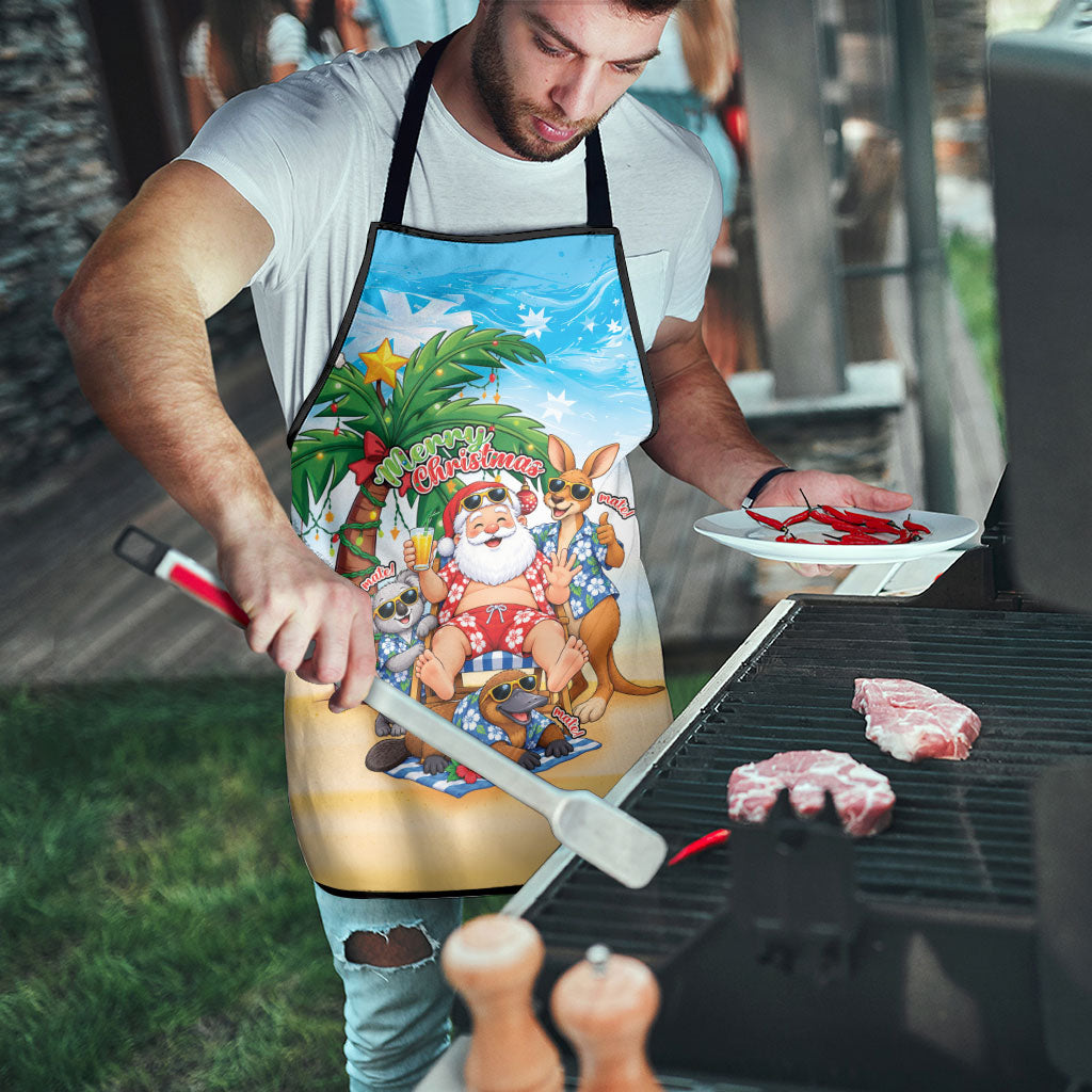 Aussie Christmas Apron Santa Summer Vibes
