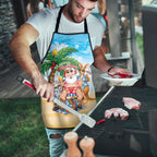 Aussie Christmas Apron Santa Summer Vibes