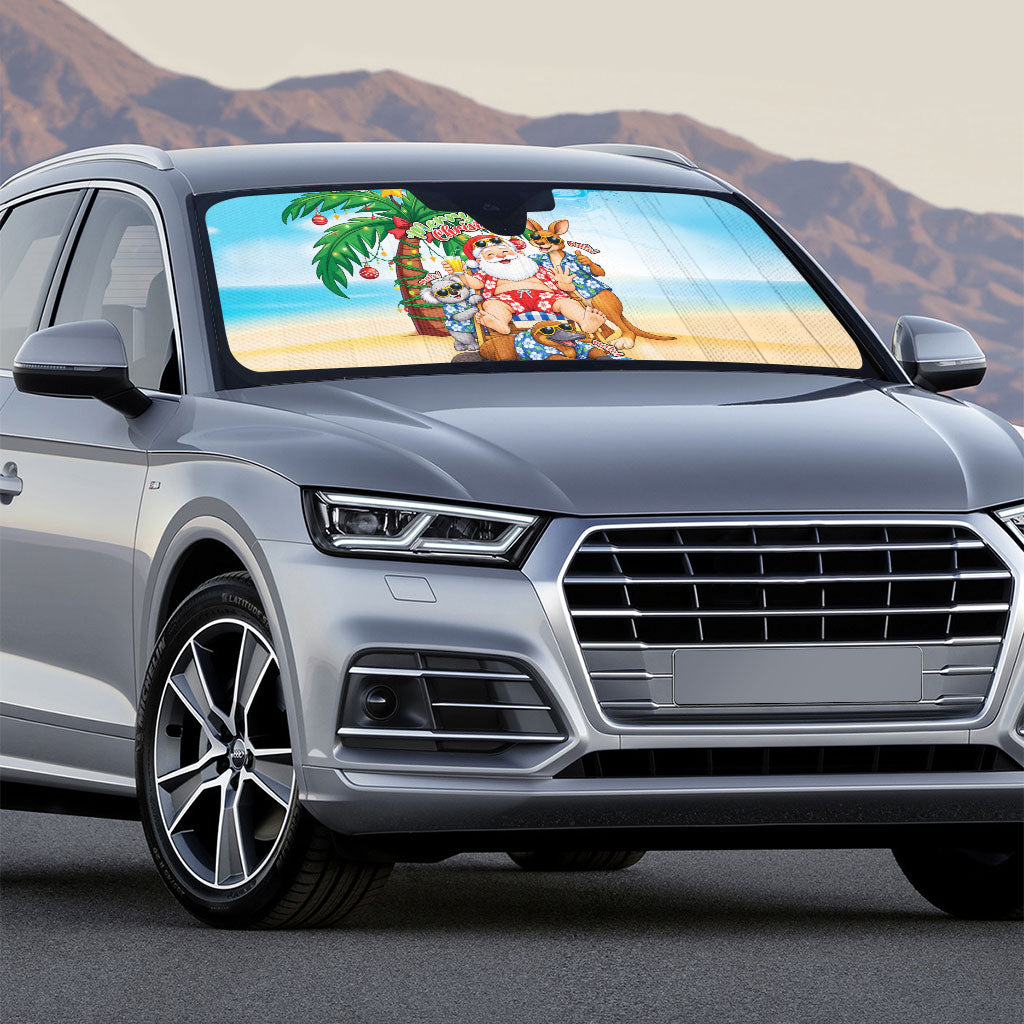 Aussie Christmas Auto Sun Shade Santa Summer Vibes