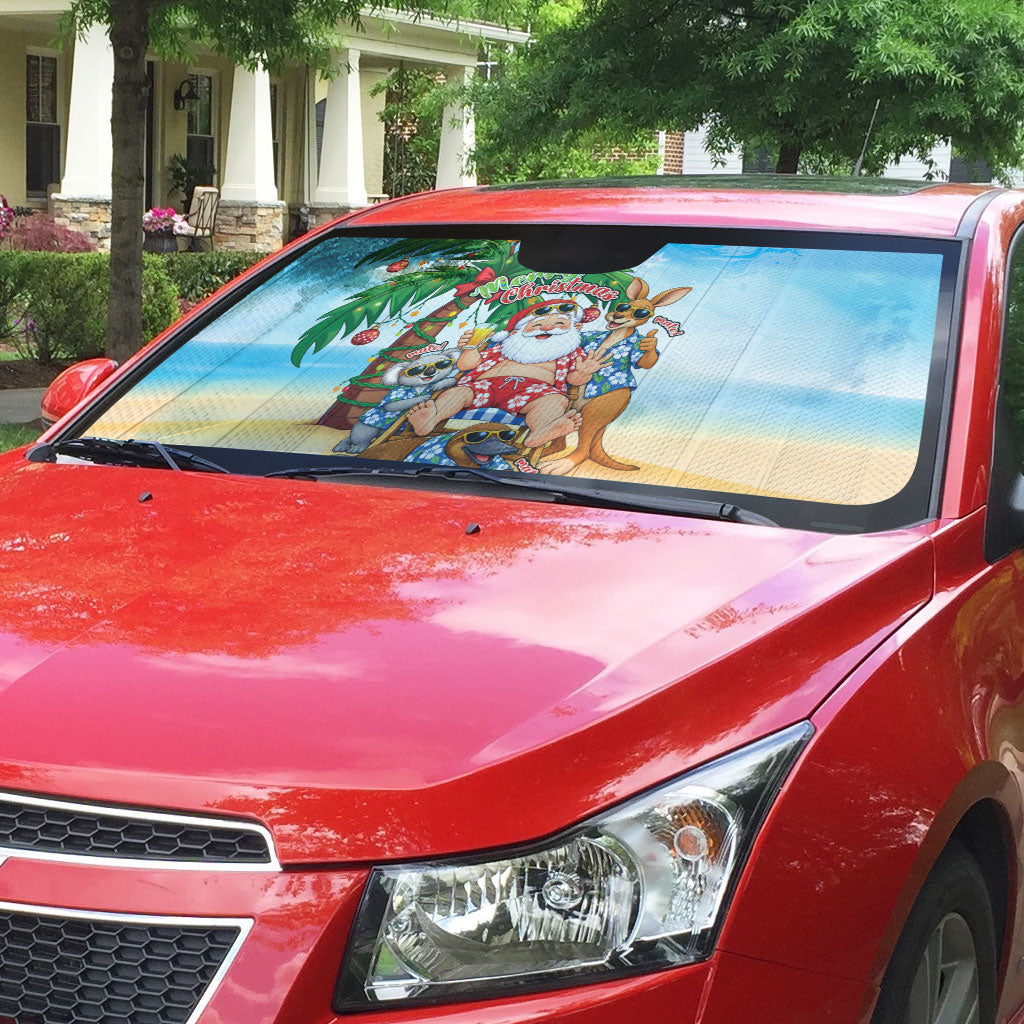 Aussie Christmas Auto Sun Shade Santa Summer Vibes
