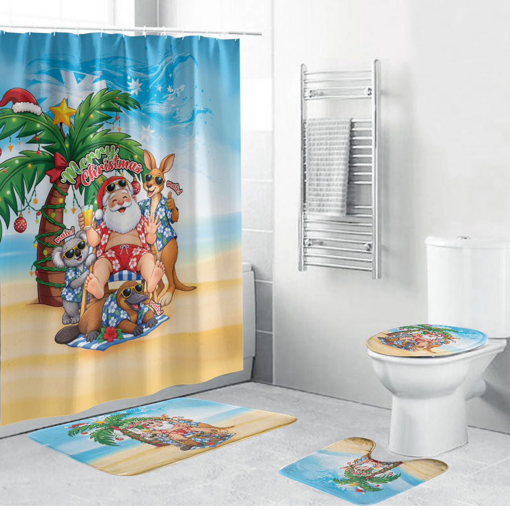 Aussie Christmas Bathroom Set Santa Summer Vibes