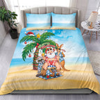 Aussie Christmas Bedding Set Santa Summer Vibes