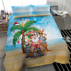 Aussie Christmas Bedding Set Santa Summer Vibes