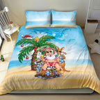 Aussie Christmas Bedding Set Santa Summer Vibes