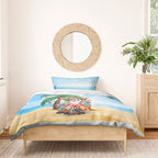 Aussie Christmas Bedding Set Santa Summer Vibes