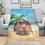 Aussie Christmas Blanket Santa Summer Vibes