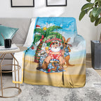 Aussie Christmas Blanket Santa Summer Vibes