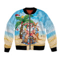Aussie Christmas Bomber Jacket Santa Summer Vibes