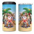 Aussie Christmas 4 in 1 Can Cooler Tumbler Santa Summer Vibes