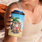Aussie Christmas 4 in 1 Can Cooler Tumbler Santa Summer Vibes