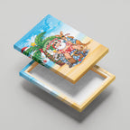 Aussie Christmas Canvas Wall Art Santa Summer Vibes