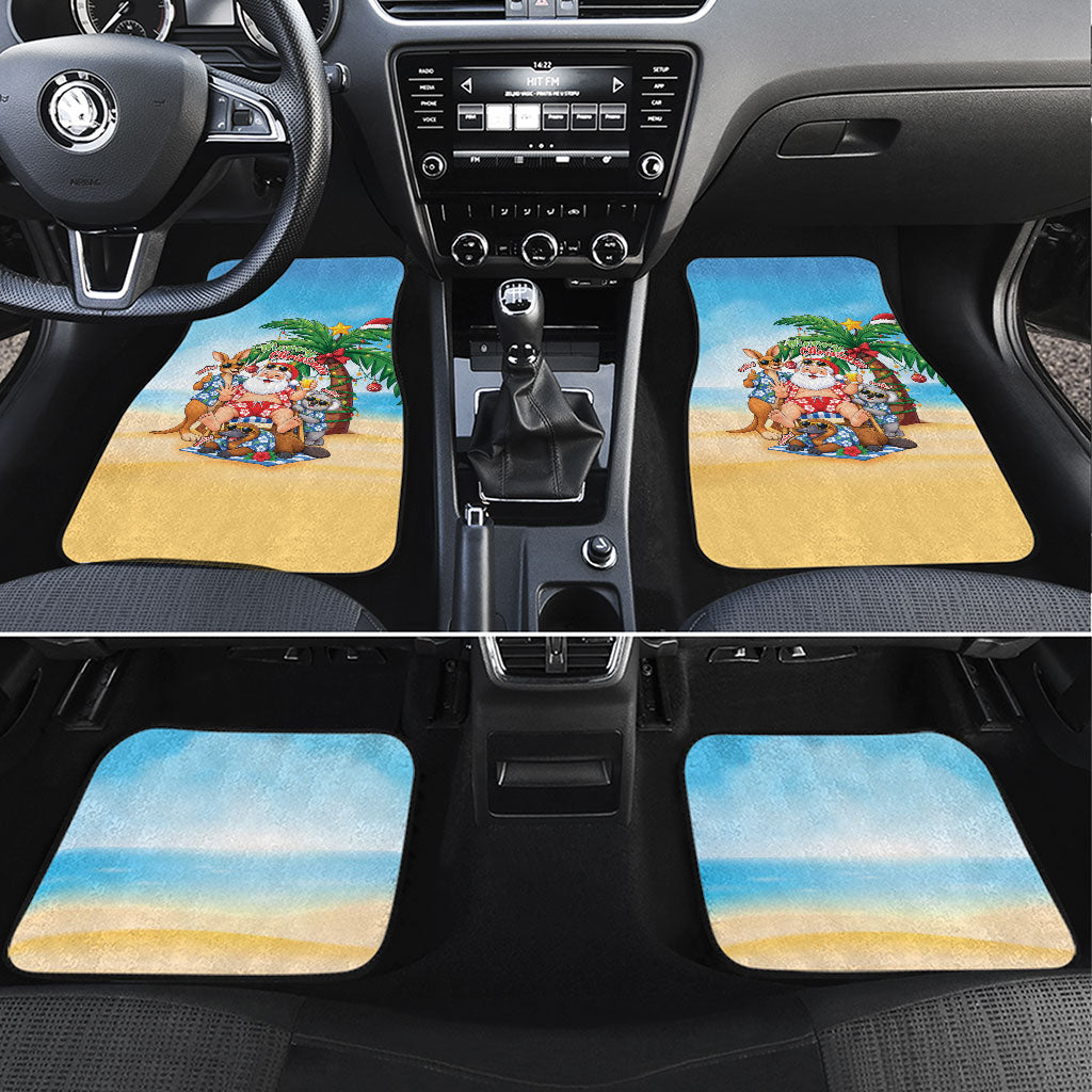 Aussie Christmas Car Mats Santa Summer Vibes