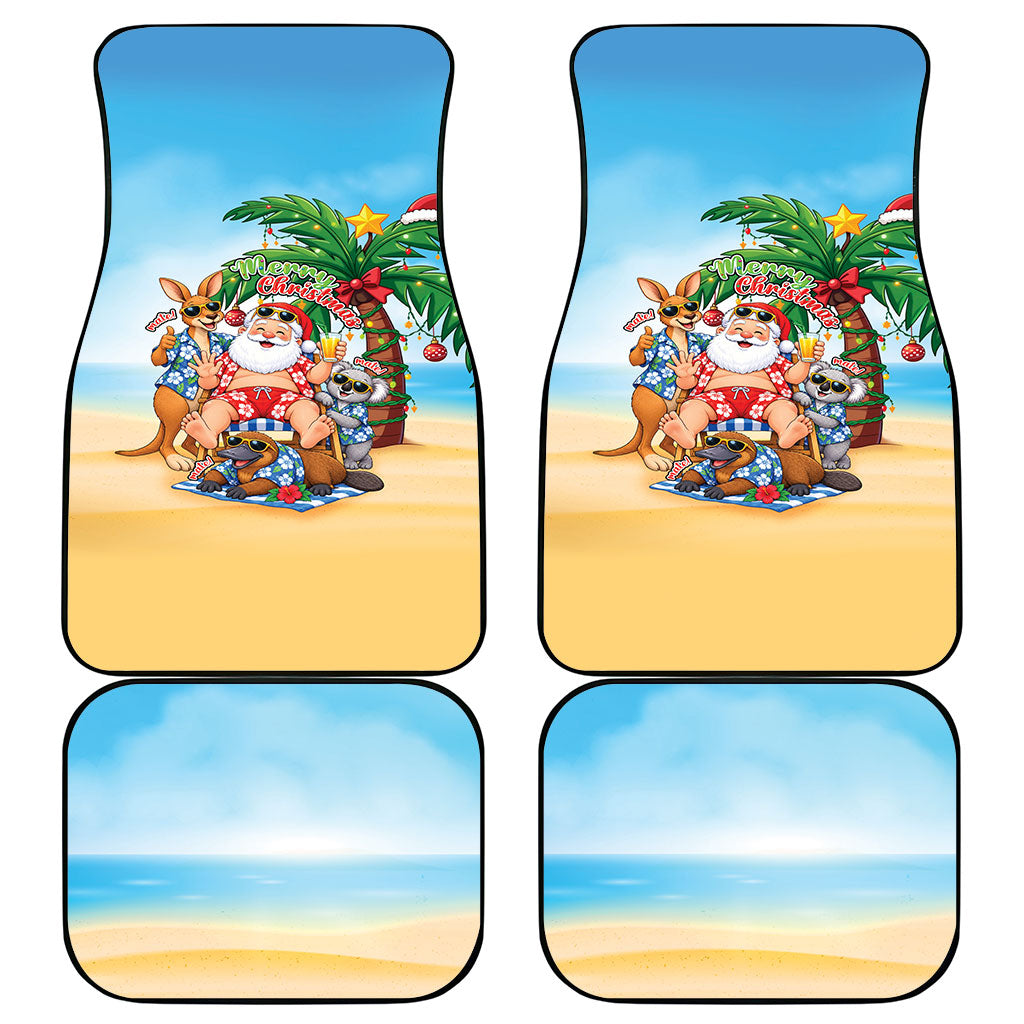 Aussie Christmas Car Mats Santa Summer Vibes