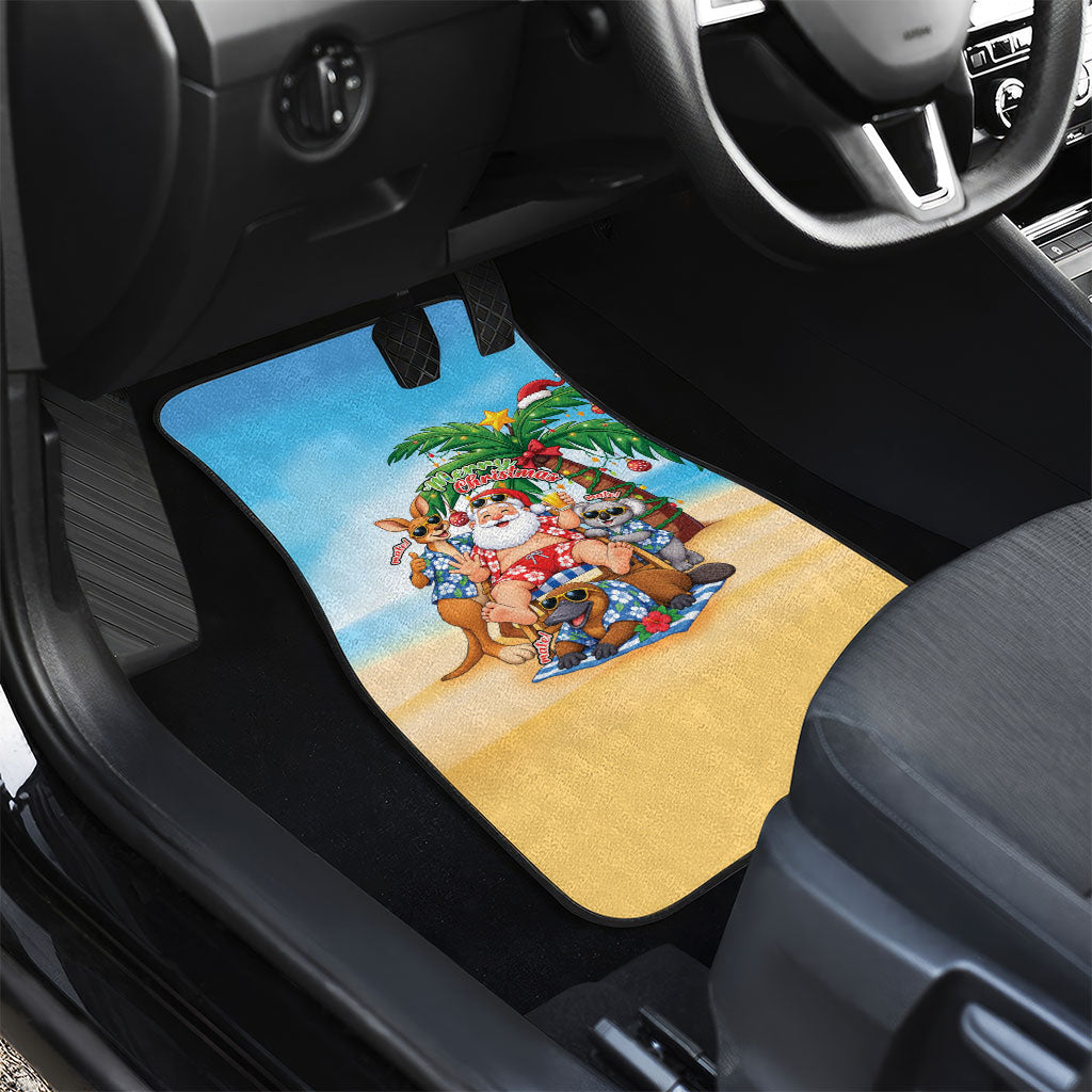 Aussie Christmas Car Mats Santa Summer Vibes