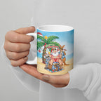 Aussie Christmas Ceramic Mug Santa Summer Vibes