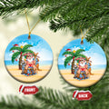 Aussie Christmas Ceramic Ornament Santa Summer Vibes