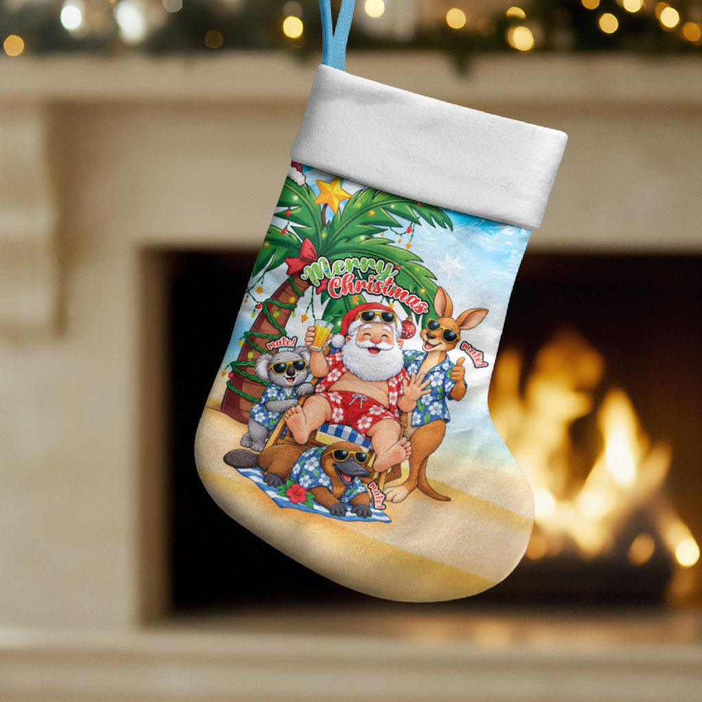 Aussie Christmas Stocking Santa Summer Vibes
