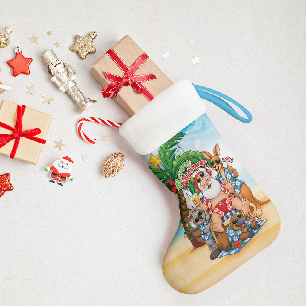 Aussie Christmas Stocking Santa Summer Vibes
