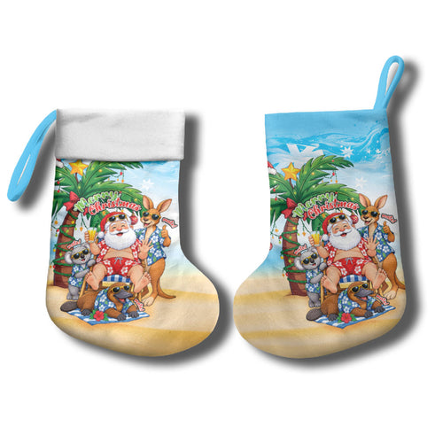 Aussie Christmas Stocking Santa Summer Vibes