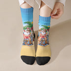 Aussie Christmas Crew Socks Santa Summer Vibes