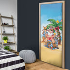 Aussie Christmas Door Cover Santa Summer Vibes