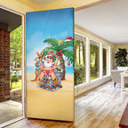 Aussie Christmas Door Cover Santa Summer Vibes