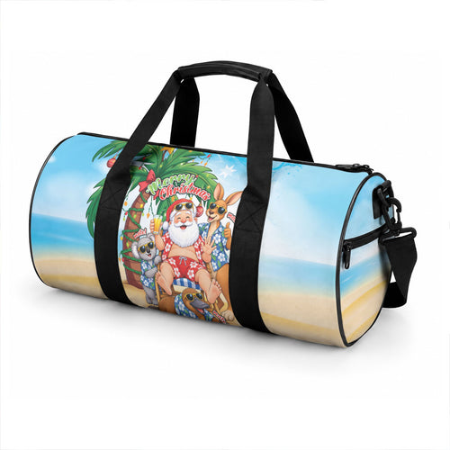 Aussie Christmas Duffle Bag Santa Summer Vibes