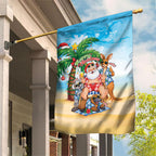 Aussie Christmas Garden Flag Santa Summer Vibes