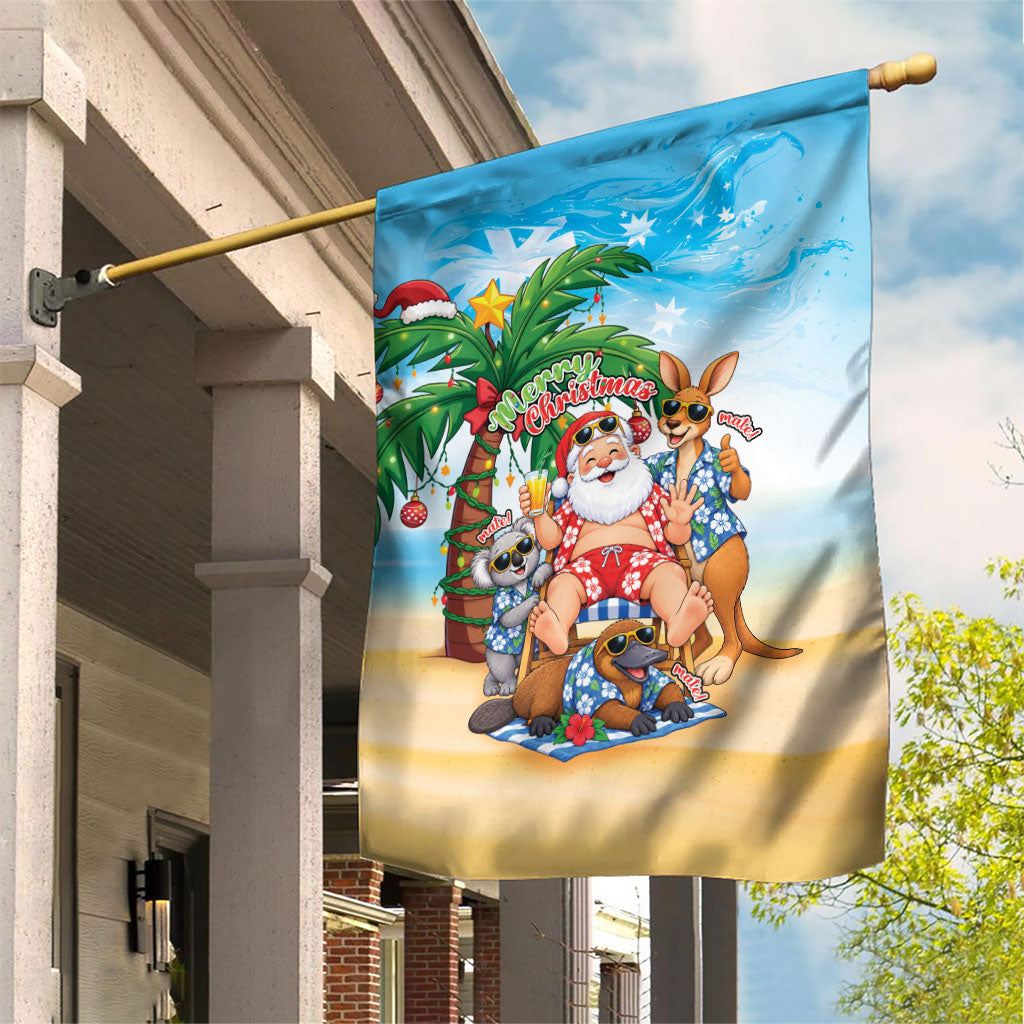 Aussie Christmas Garden Flag Santa Summer Vibes